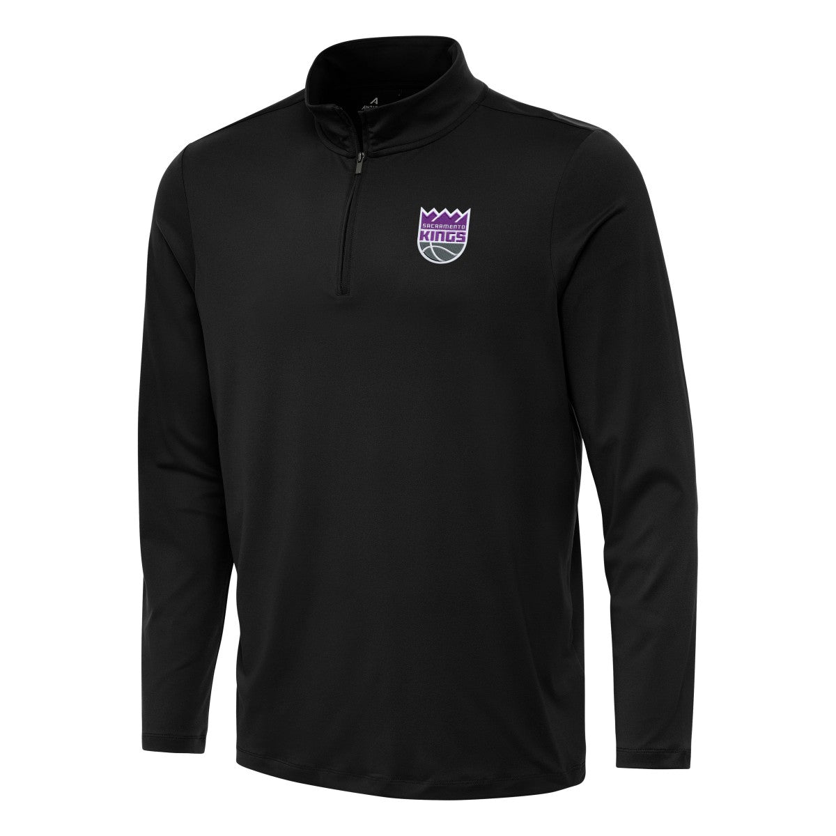 Sacramento Kings Antigua Reprocess Quarter-Zip Top Black