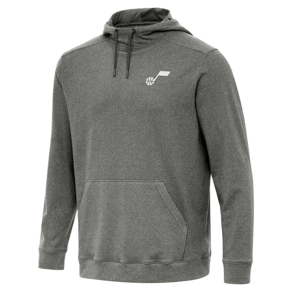 Utah Jazz Antigua Cloud Pullover Hoodie Heather Black