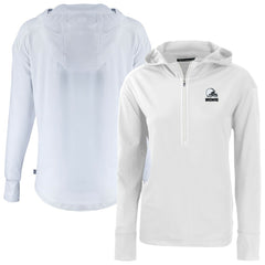 Cleveland Browns Cutter & Buck Women's Daybreak Eco Recycled Half-Zip Hoodie White
