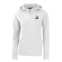 Cleveland Browns Cutter & Buck Women's Daybreak Eco Recycled Half-Zip Hoodie White