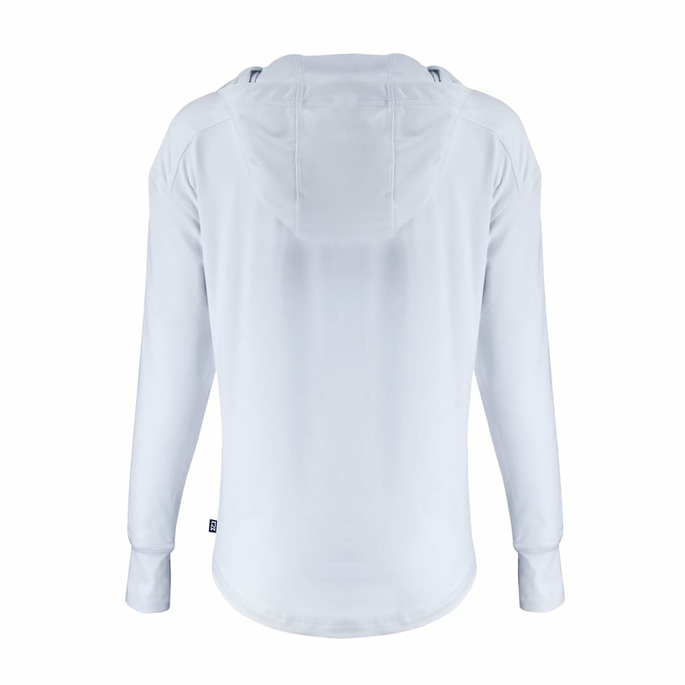 Cleveland Browns Cutter & Buck Women's Daybreak Eco Recycled Half-Zip Hoodie White