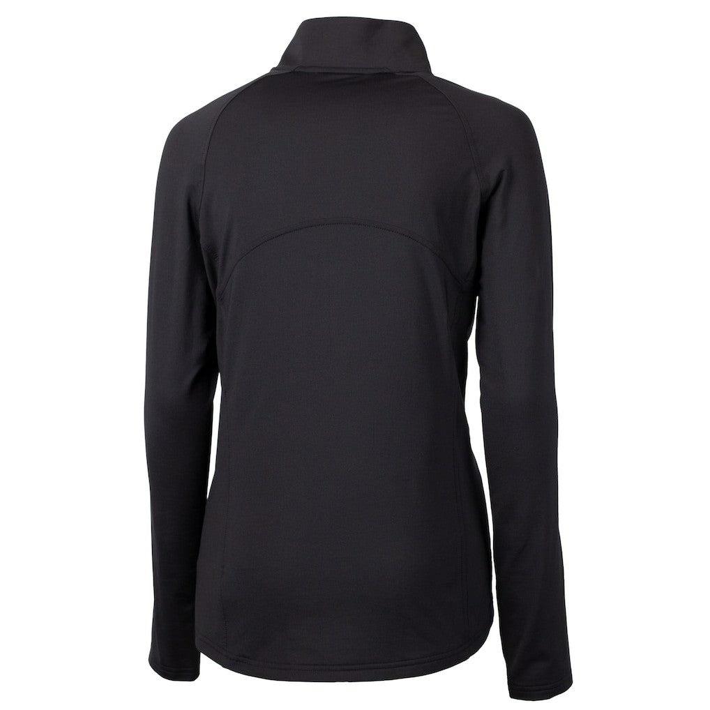 Cleveland Browns Cutter & Buck Women's Adapt Eco Knit Stretch Recycled Half-Zip Pullover Top Black