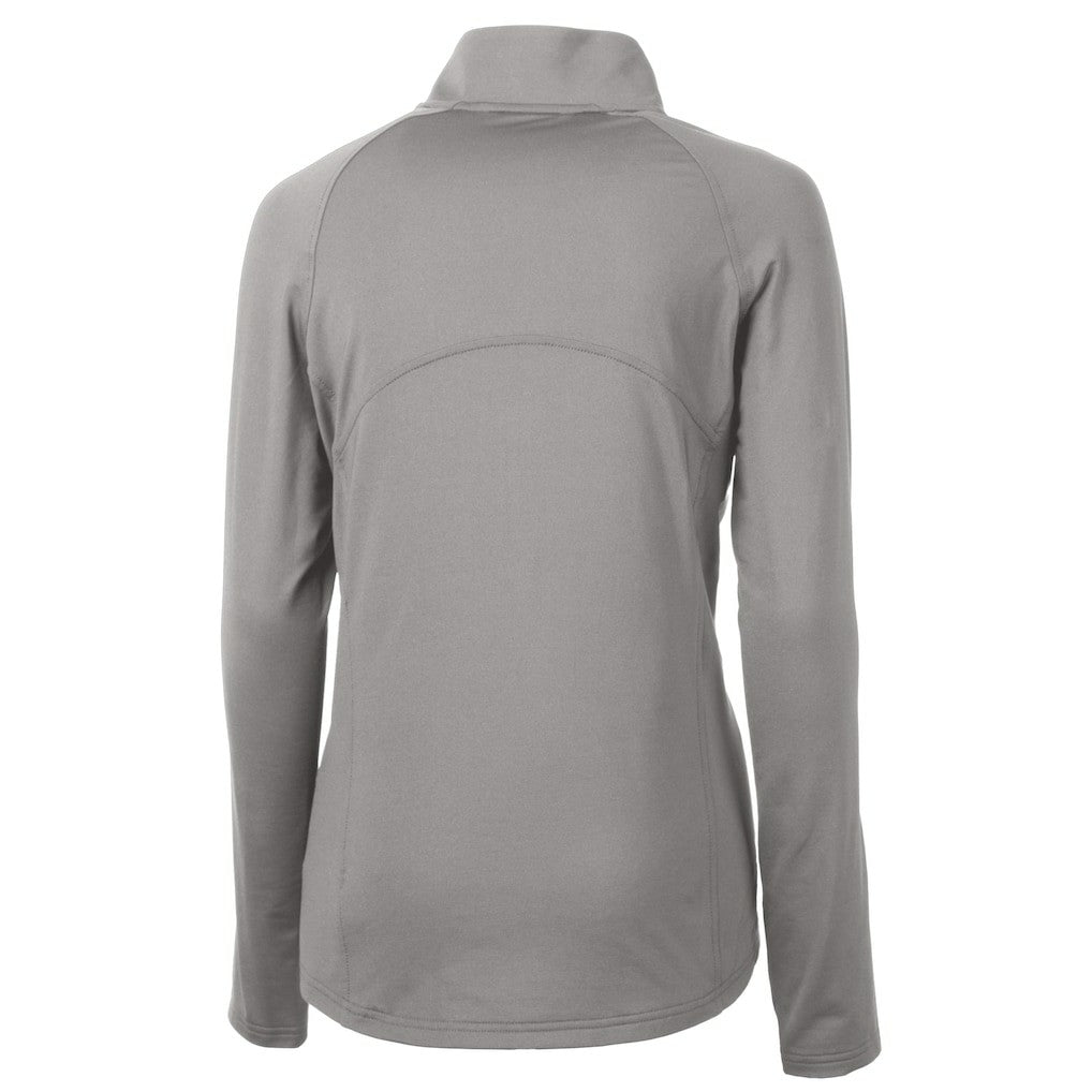 Cleveland Browns Cutter & Buck Women's Adapt Eco Knit Stretch Recycled Half-Zip Pullover Top Gray