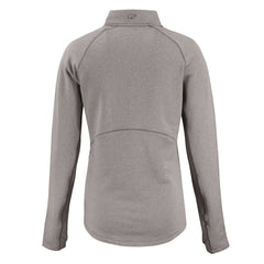 Cleveland Browns Cutter & Buck Women's Peshastin Eco Fleece Recycled Half-Zip Pullover Top Heather Gray
