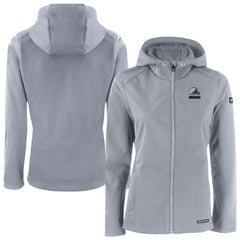 Cleveland Browns Cutter & Buck Women's Evoke Eco Softshell Recycled Full-Zip Hoodie Jacket Gray
