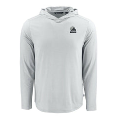 Cleveland Browns Cutter & Buck Coastline Epic Comfort Eco Recycled Long Sleeve Hooded T-Shirt Gray