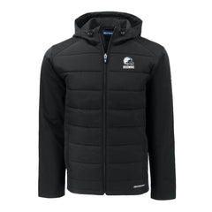 Cleveland Browns Cutter & Buck Evoke Hybrid Eco Softshell Recycled Full-Zip Hooded Jacket Black