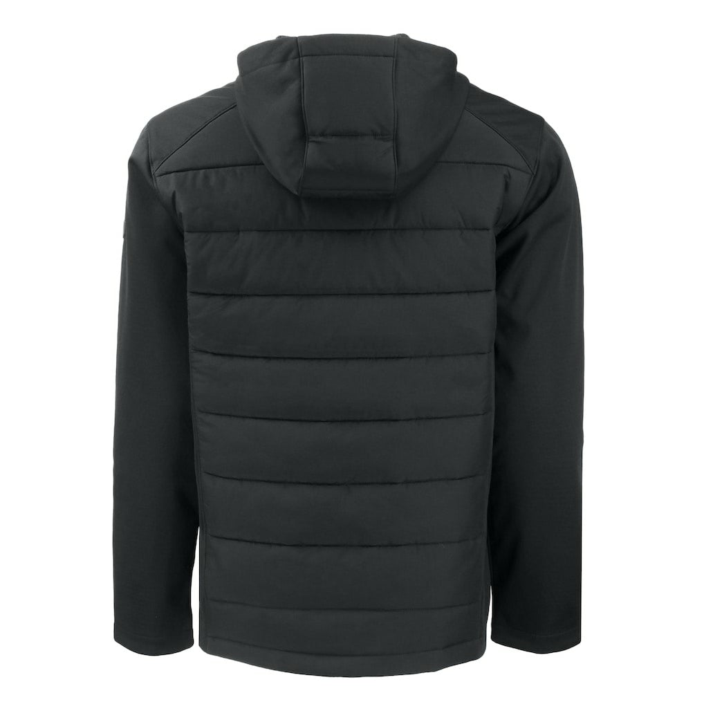 Cleveland Browns Cutter & Buck Evoke Hybrid Eco Softshell Recycled Full-Zip Hooded Jacket Black