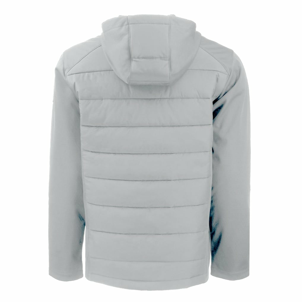 Cleveland Browns Cutter & Buck Evoke Hybrid Eco Softshell Recycled Full-Zip Hooded Jacket Gray