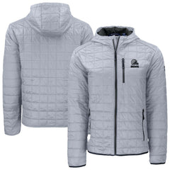 Cleveland Browns Cutter & Buck Rainier Primaloft Eco Full-Zip Hooded Jacket Gray