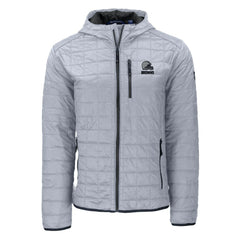 Cleveland Browns Cutter & Buck Rainier Primaloft Eco Full-Zip Hooded Jacket Gray