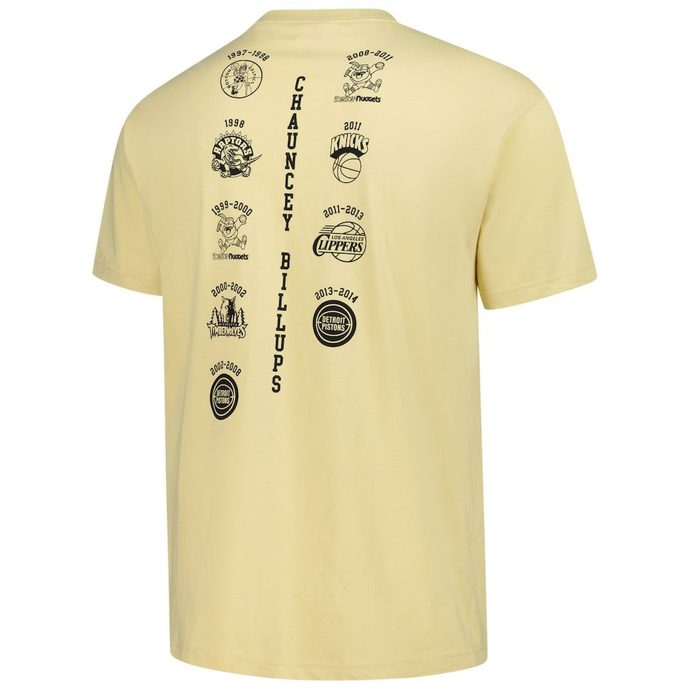 Chauncey Billups Detroit Pistons Premium T-Shirt Cream | Mitchell & Ness outlet
