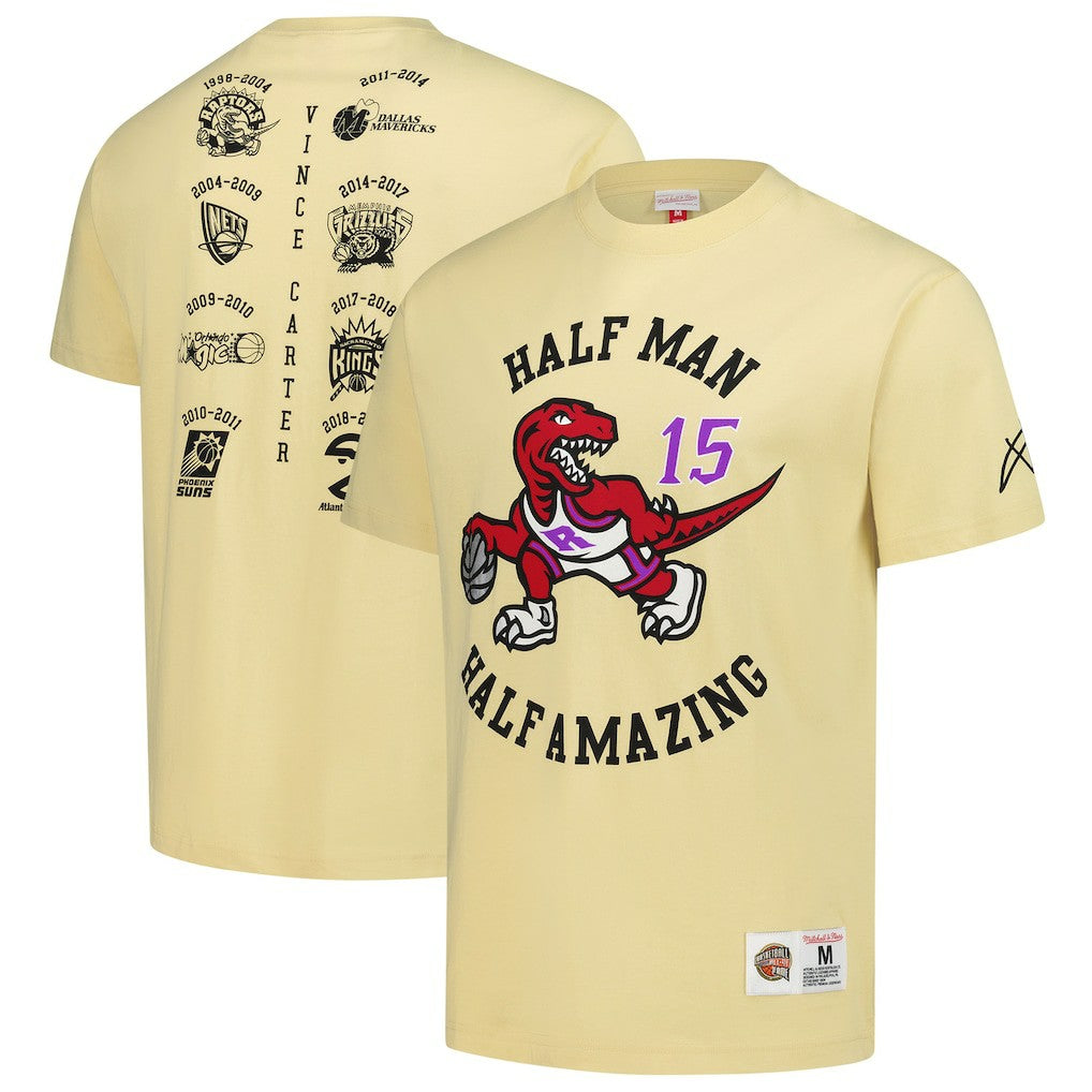 Vince Carter Toronto Raptors Premium T-Shirt Cream | Mitchell & Ness outlet