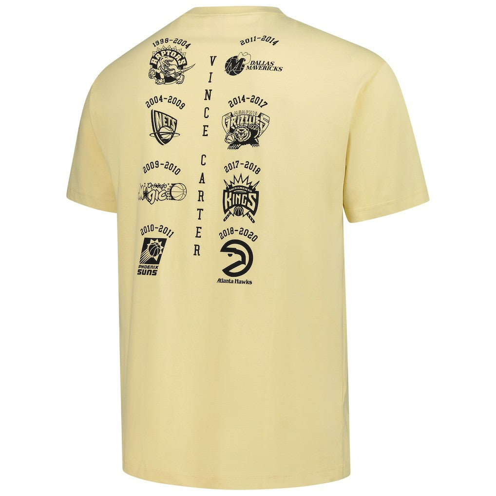 Vince Carter Toronto Raptors Premium T-Shirt Cream | Mitchell & Ness outlet