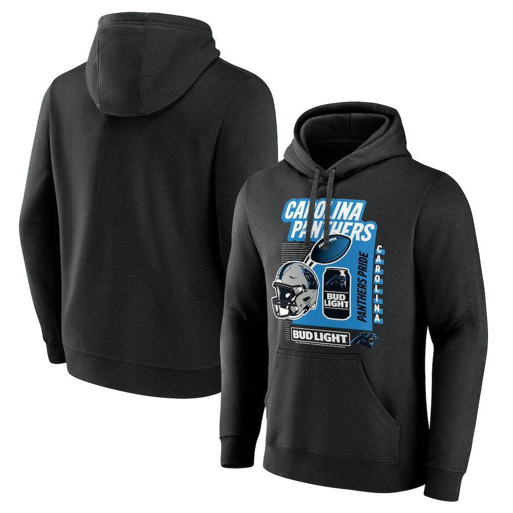 Carolina Panthers Bud Light Pullover Hoodie Black