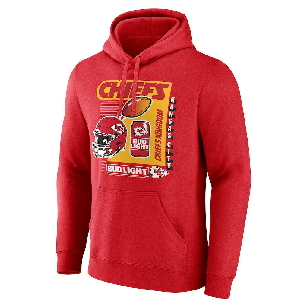 Kansas City Chiefs Bud Light Pullover Hoodie Red