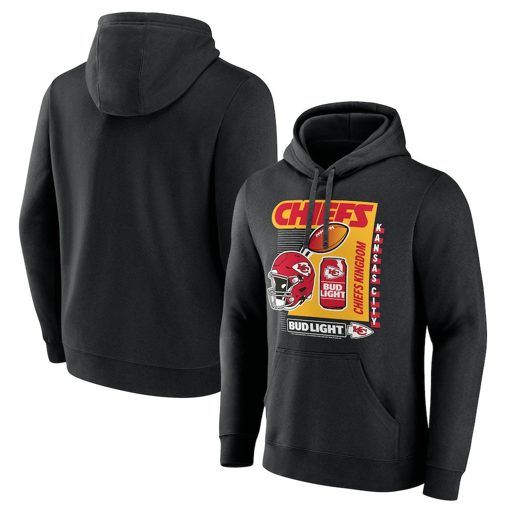 Kansas City Chiefs Bud Light Pullover Hoodie Black