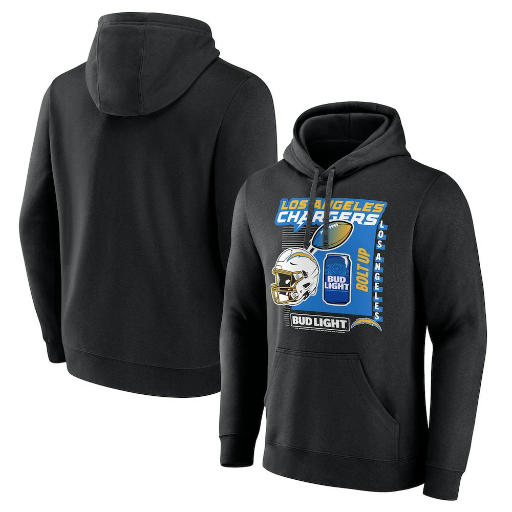 Los Angeles Chargers Bud Light Pullover Hoodie Black