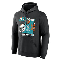 Miami Dolphins Bud Light Pullover Hoodie Black