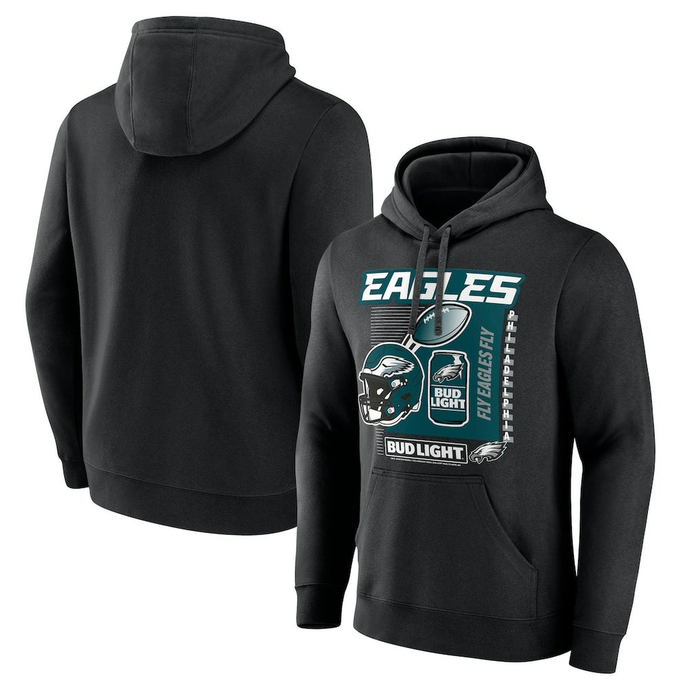 Philadelphia Eagles Bud Light Pullover Hoodie Black