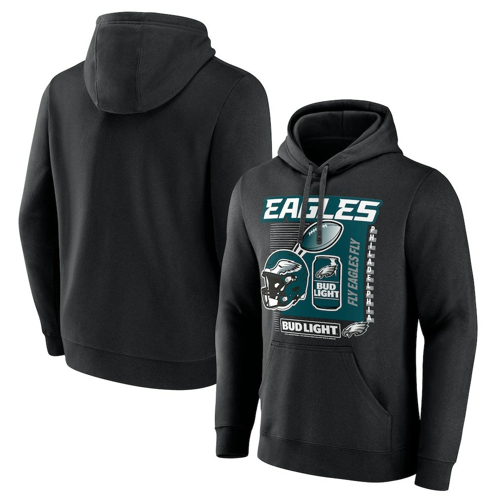 Philadelphia Eagles Bud Light Pullover Hoodie Black