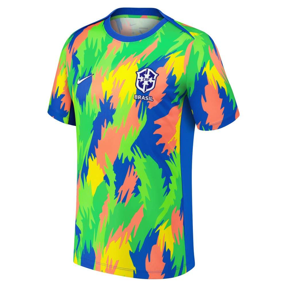 Brazil Women's National Team 2025 Academy Pro Pre-Match Performance Top Blue - Nike