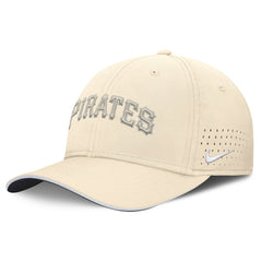 Pittsburgh Pirates Nike Rise Performance Flex Hat - Cream - Nike Lifestyle