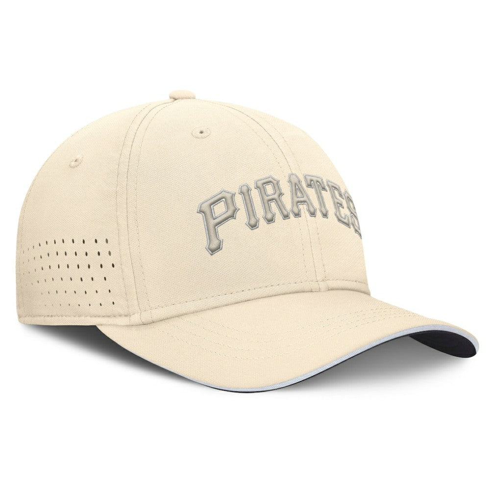 Pittsburgh Pirates Nike Rise Performance Flex Hat - Cream - Nike Lifestyle