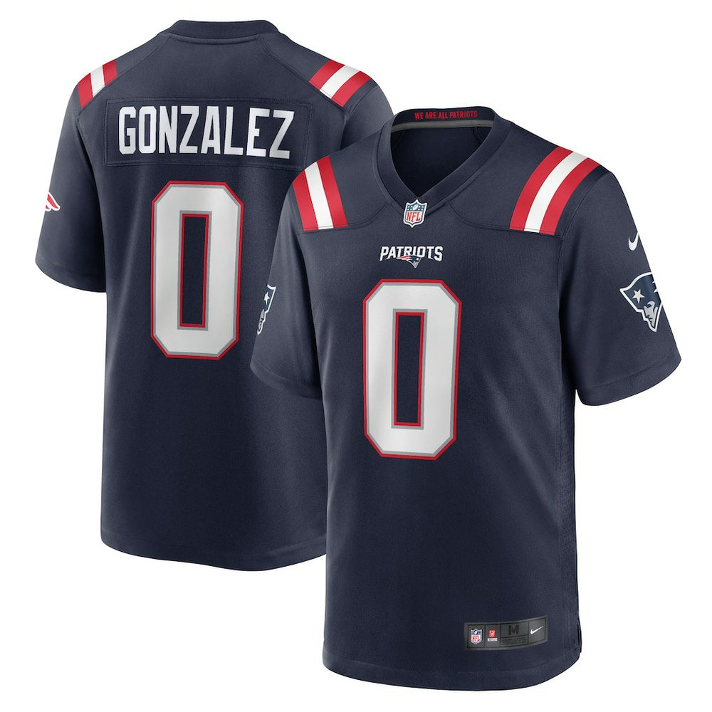 Nike Christian Gonzalez New England Patriots Team Game Jersey Navy