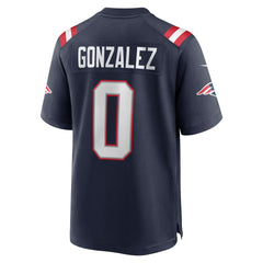 Nike Christian Gonzalez New England Patriots Team Game Jersey Navy