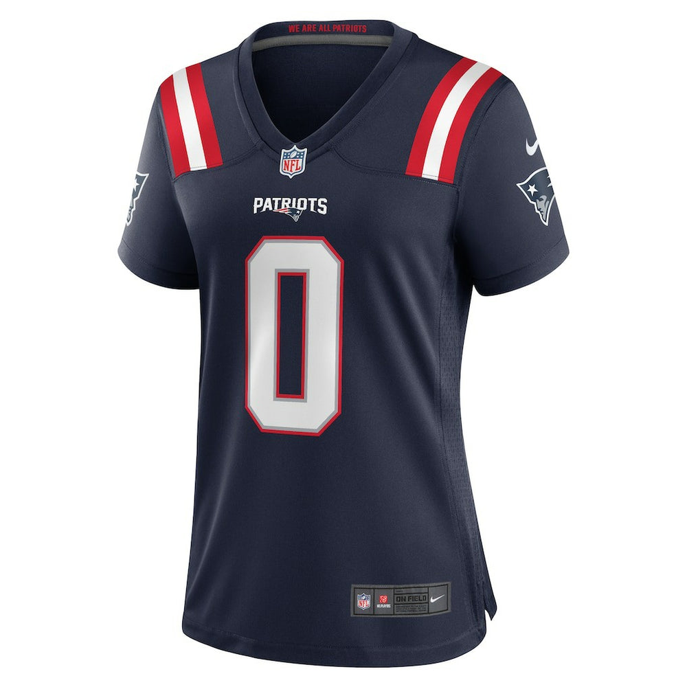 Nike Christian Gonzalez New England Patriots Women's Team Game Jersey Navy