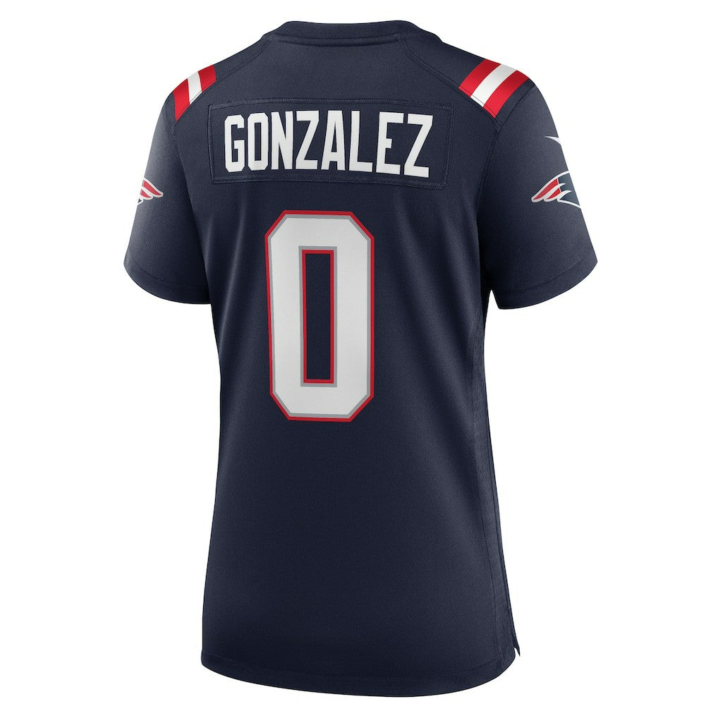 Nike Christian Gonzalez New England Patriots Women's Team Game Jersey Navy