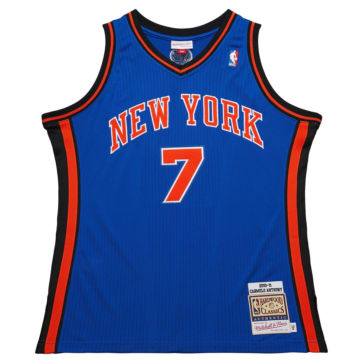 Carmelo Anthony New York Knicks 2010/11 Hardwood Classics Authentic Jersey Blue | Mitchell & Ness discount
