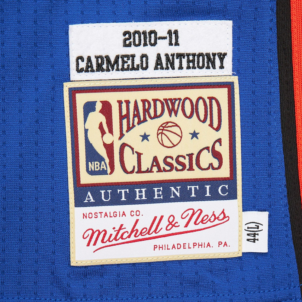 Carmelo Anthony New York Knicks 2010/11 Hardwood Classics Authentic Jersey Blue | Mitchell & Ness discount