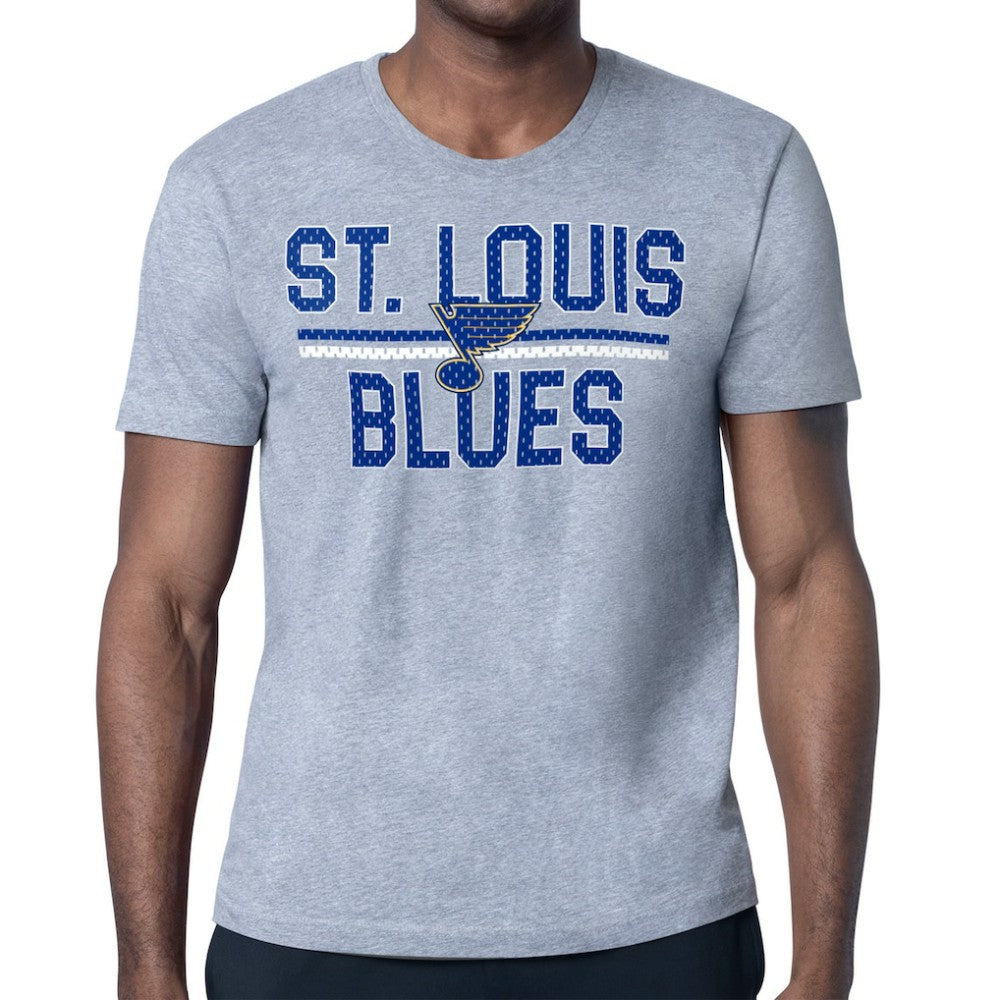St. Louis Blues Starter Mesh Look Team Name T-Shirt - Heather Gray - NHL 202296578