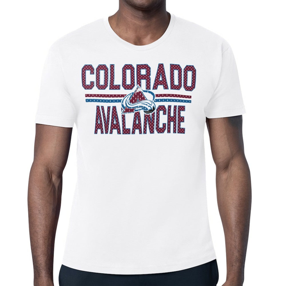 Colorado Avalanche Starter Mesh Look Team Name T-Shirt - White - NHL 202296585