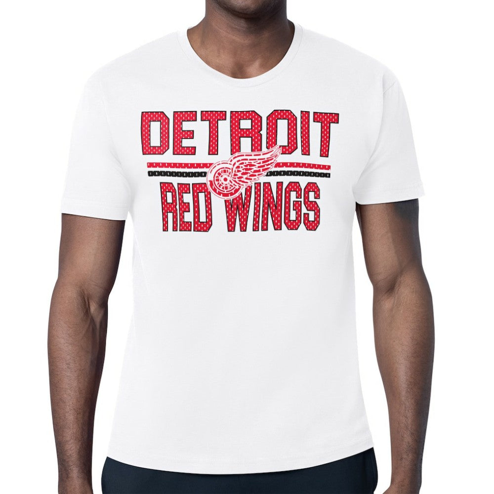 Detroit Red Wings Starter Mesh Look Team Name T-Shirt - White - NHL 202296598