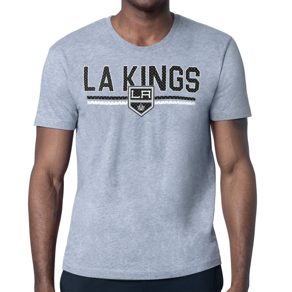Los Angeles Kings Starter Mesh Look Team Name T-Shirt - Heather Gray - NHL 202296610
