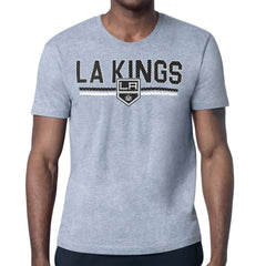 Los Angeles Kings Starter Mesh Look Team Name T-Shirt - Heather Gray - NHL 202296610