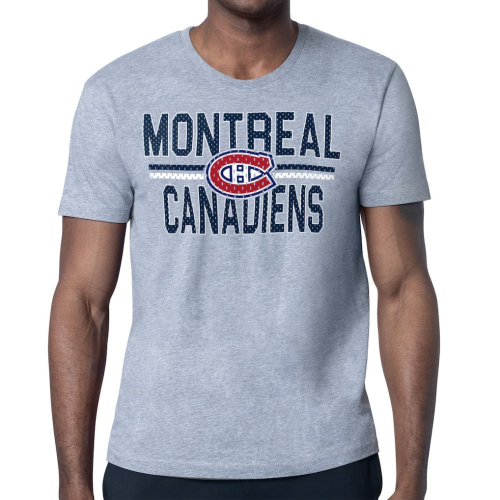 Montreal Canadiens Starter Mesh Look Team Name T-Shirt - Heather Gray - NHL 202296616