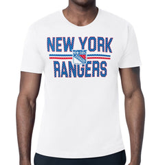 New York Rangers Starter Mesh Look Team Name T-Shirt - White - NHL 202296630