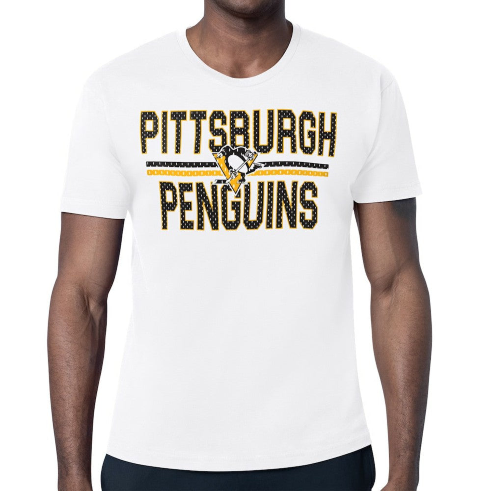 Pittsburgh Penguins Starter Mesh Look Team Name T-Shirt - White - NHL 202296635