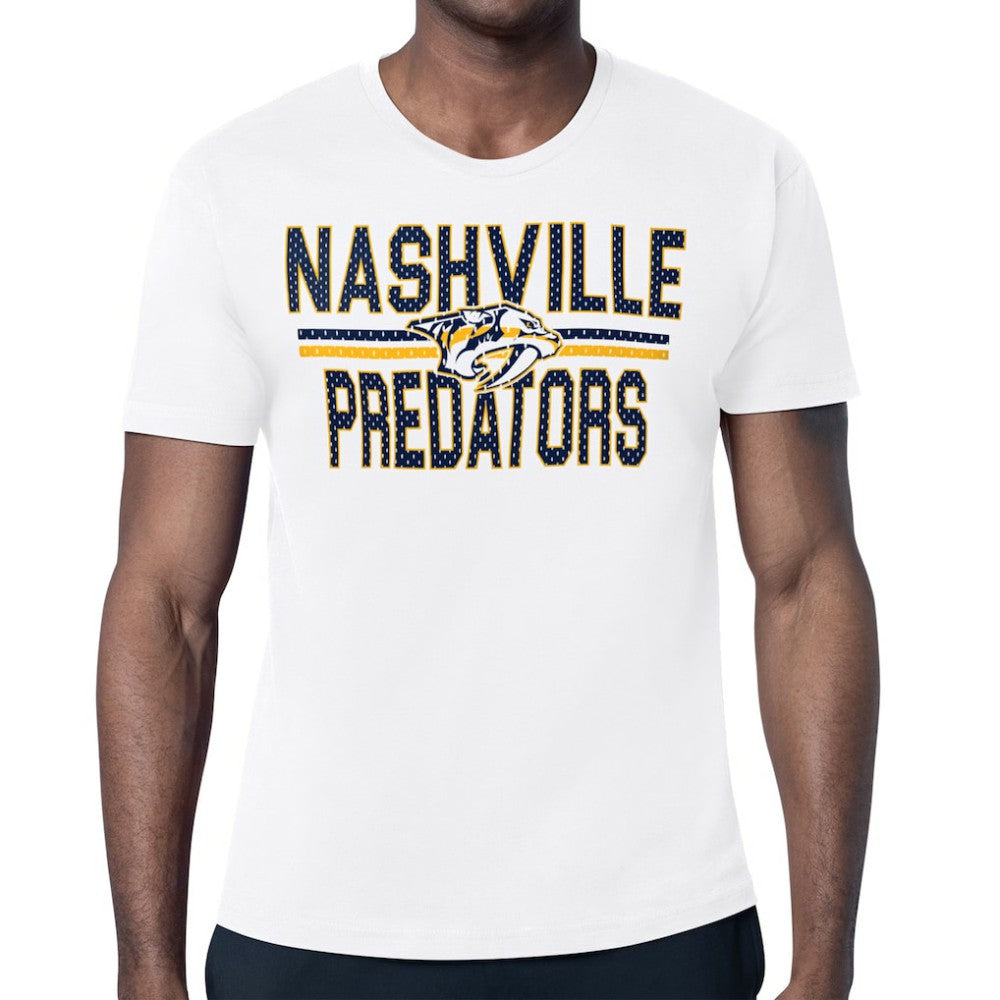 Nashville Predators Starter Mesh Look Team Name T-Shirt - White - NHL 202296641