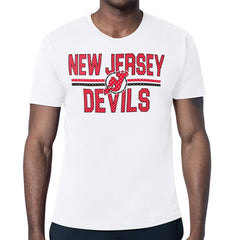 New Jersey Devils Starter Mesh Look Team Name T-Shirt - White - NHL 202296642