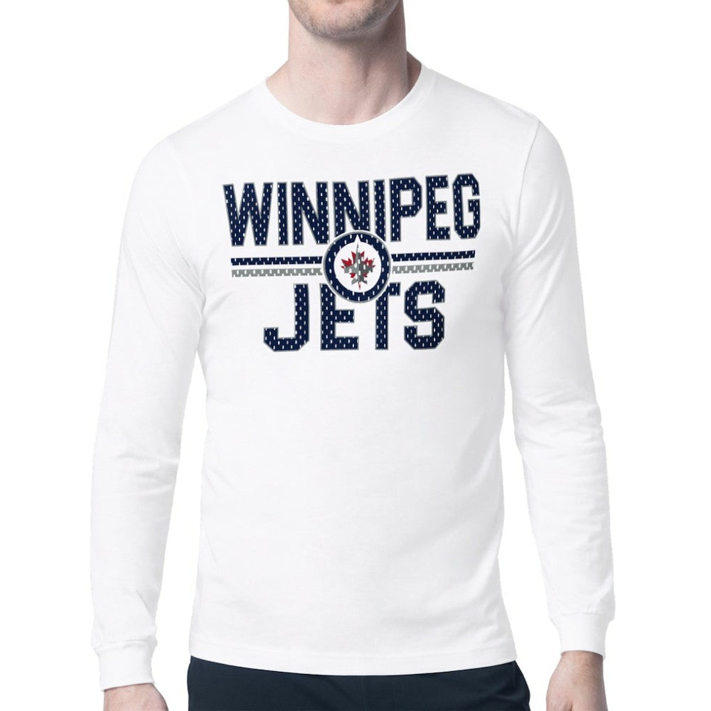 Winnipeg Jets Starter Mesh Look Team Name Long Sleeve T-Shirt - White - NHL 202296644
