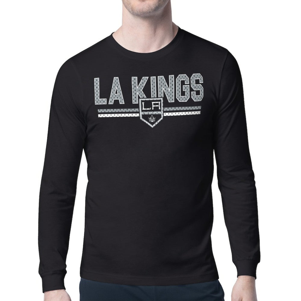 Los Angeles Kings Starter Mesh Look Team Name Long Sleeve T-Shirt - Black - NHL 202296663