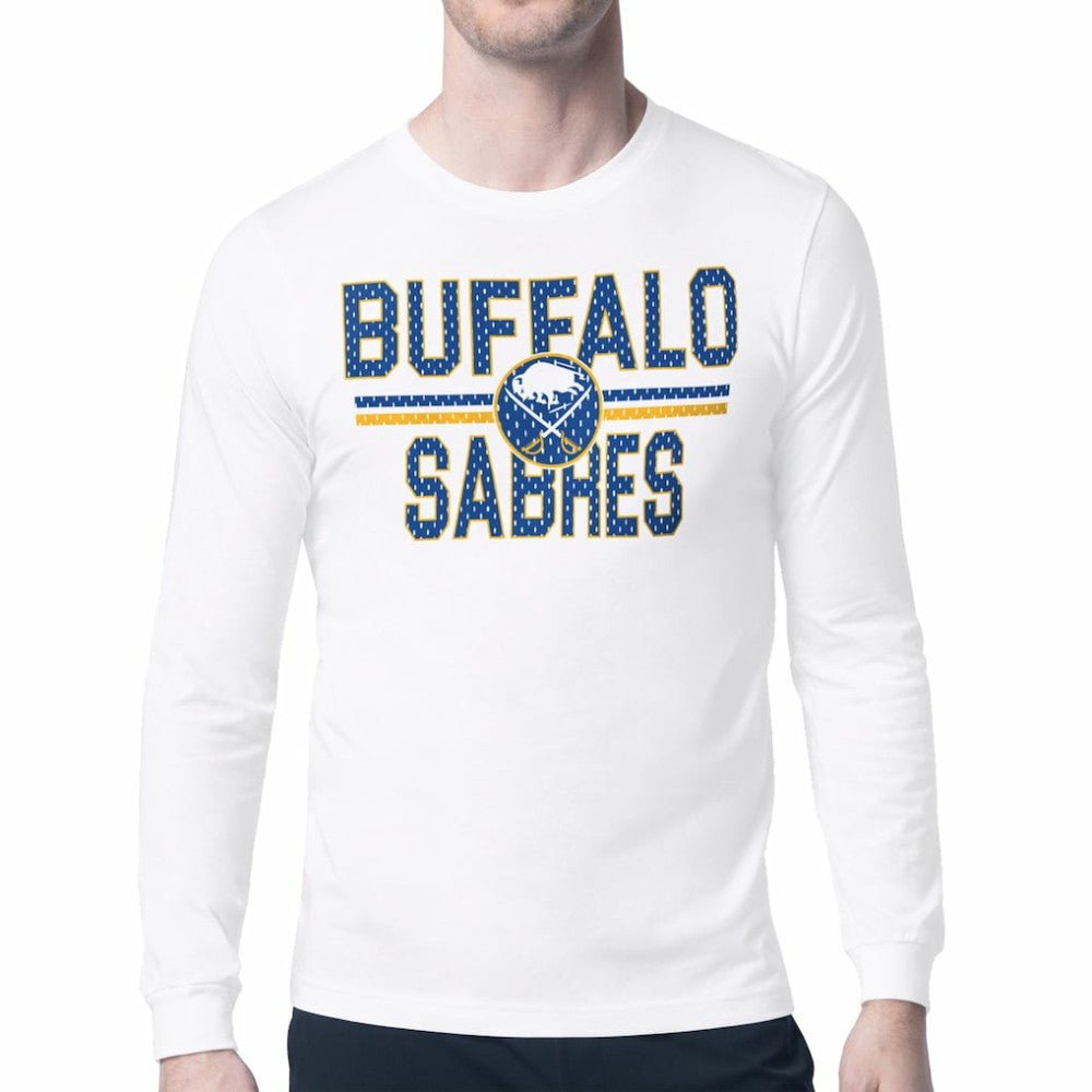 Buffalo Sabres Starter Mesh Look Team Name Long Sleeve T-Shirt - White - NHL 202296664