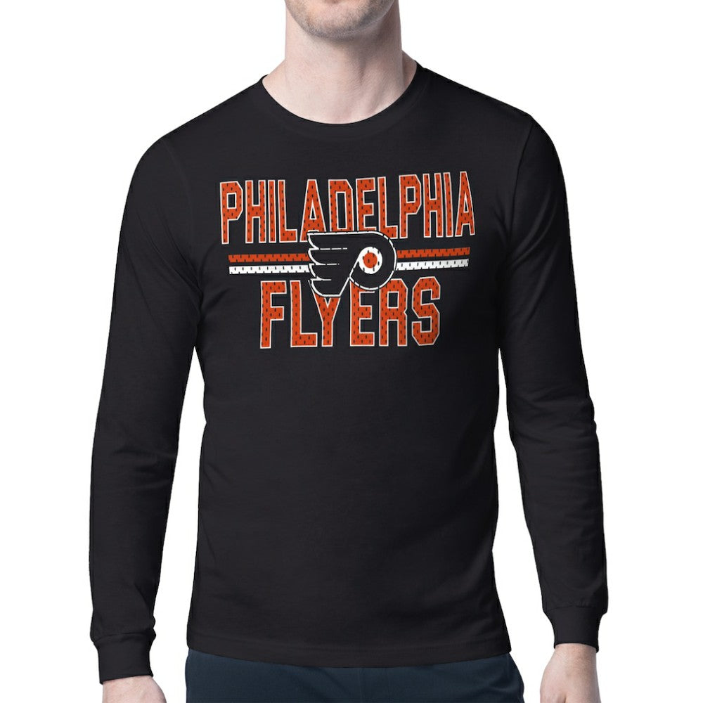 Philadelphia Flyers Starter Mesh Look Team Name Long Sleeve T-Shirt - Black - NHL 202296695