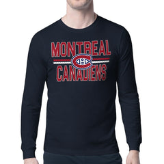 Montreal Canadiens Starter Mesh Look Team Name Long Sleeve T-Shirt - Navy - NHL 202296710