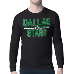 Dallas Stars Starter Mesh Look Team Name Long Sleeve T-Shirt - Black - NHL 202296716